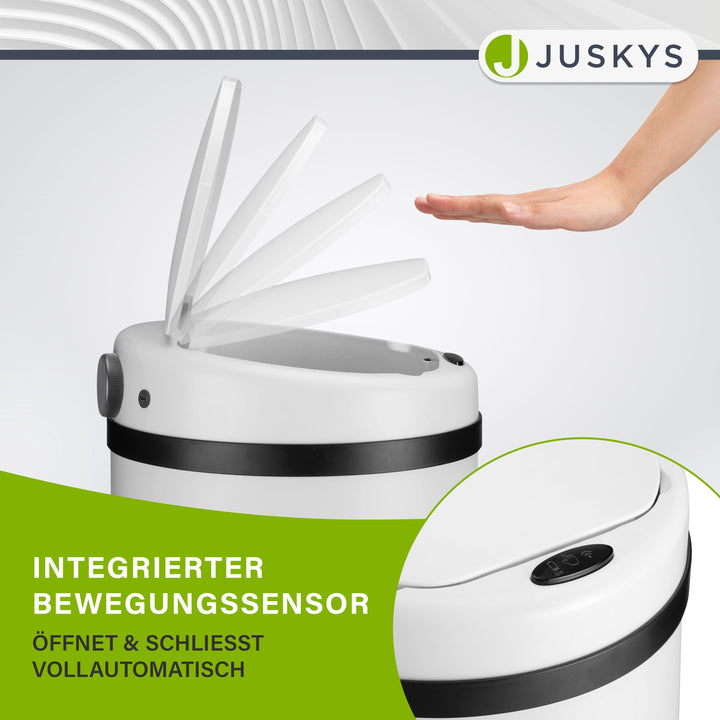 Ronde prullenbak met sensor