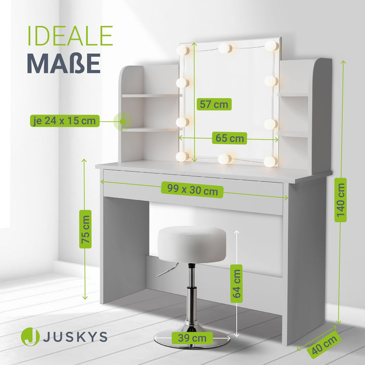 Make-uptafel Bella met kruk Tonia