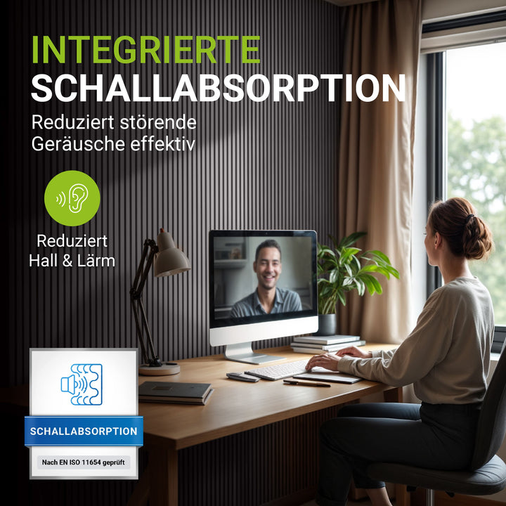 Akoestische panelen houtlook 4er Set