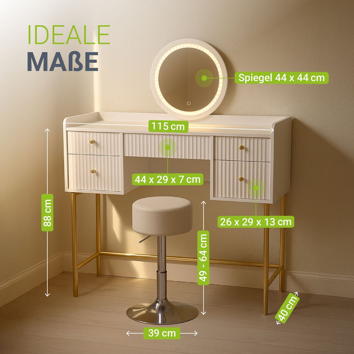 Make-uptafel met spiegel Samira