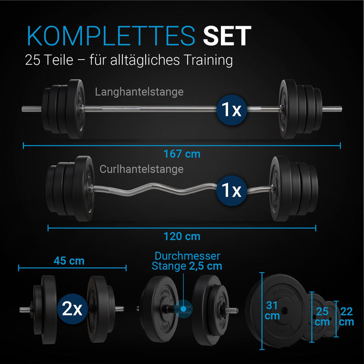 3in1 halterset 60kg