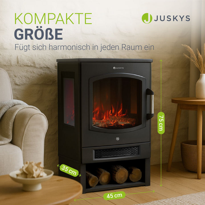 Elektrische haardkachel 1800W met vlameffect