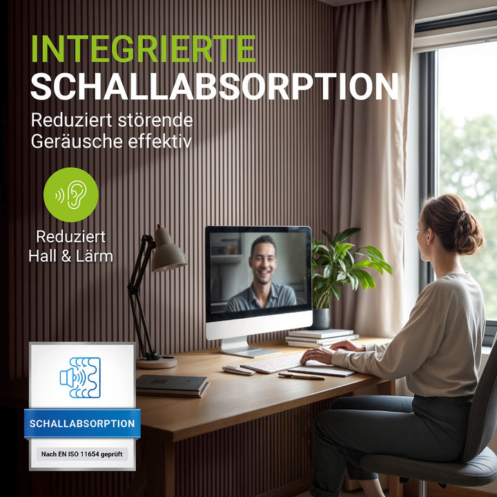 Akoestische panelen houtlook 4er Set