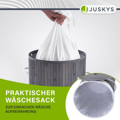 Bamboe wasmand Curly-Round