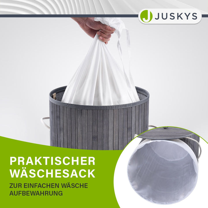 Bamboe wasmand Curly-Round
