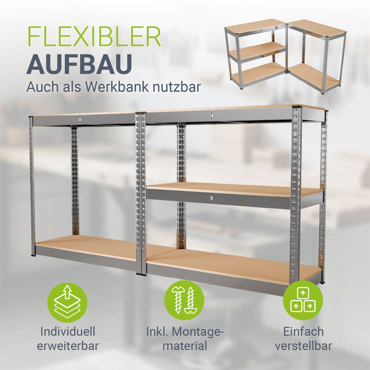 Opbergrek Basic 2er bis 8er Set 180 x 90 x 40 cm
