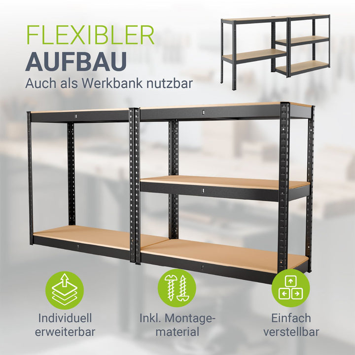 Opbergrek Basic 2er bis 8er Set 180 x 90 x 40 cm