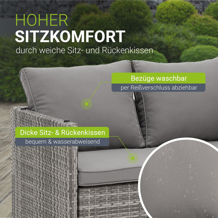 2in1 Polyrattan tuinmeubilair Jamaika