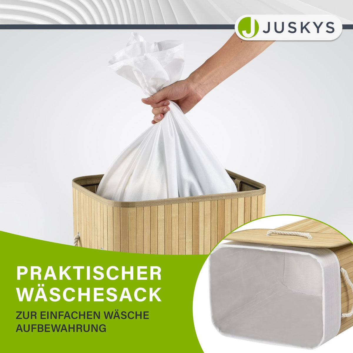 Bamboe wasmand Curly