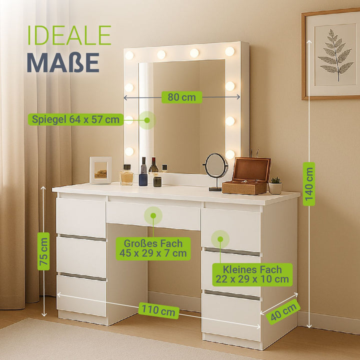 Make-uptafel met spiegel Talea