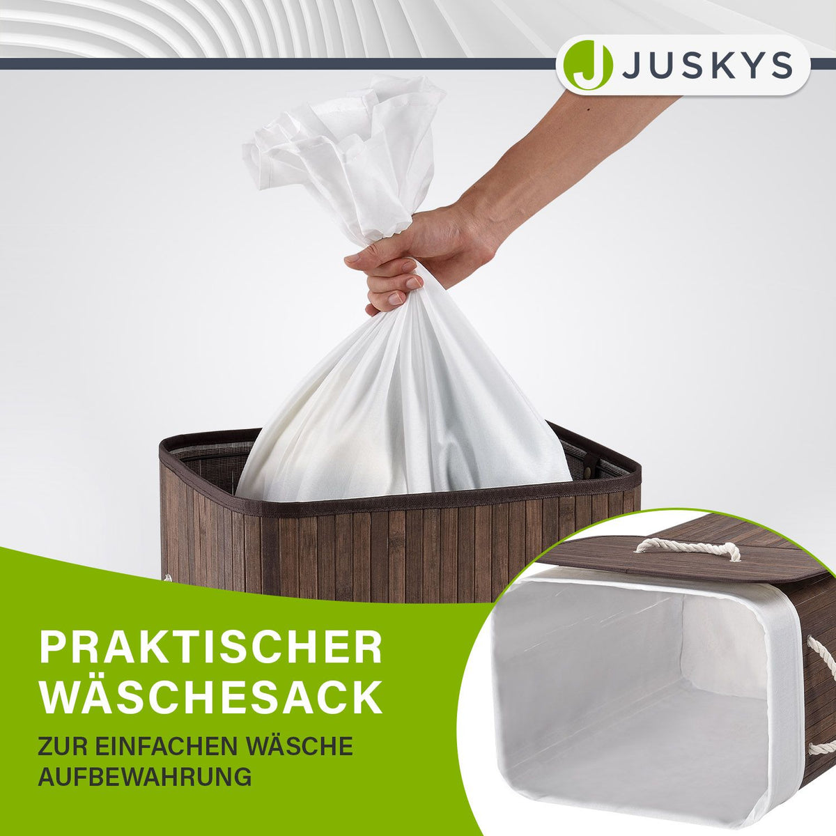 Bamboe wasmand Curly