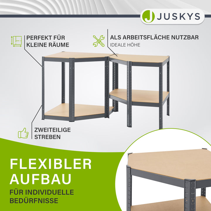 Hoekplank Corner Easy 160 x 75 x 40-75 cm