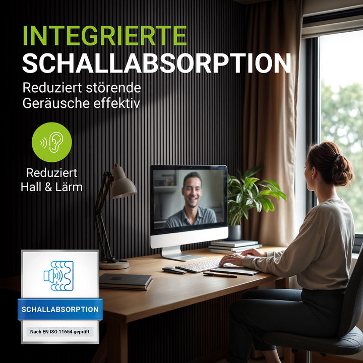 Akoestische panelen houtlook 4er Set
