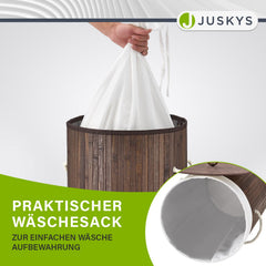 Bamboe wasmand Curly-Round