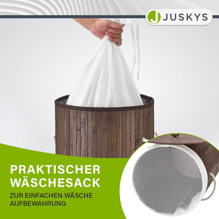 Bamboe wasmand Curly-Round