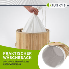 Bamboe wasmand Curly-Round