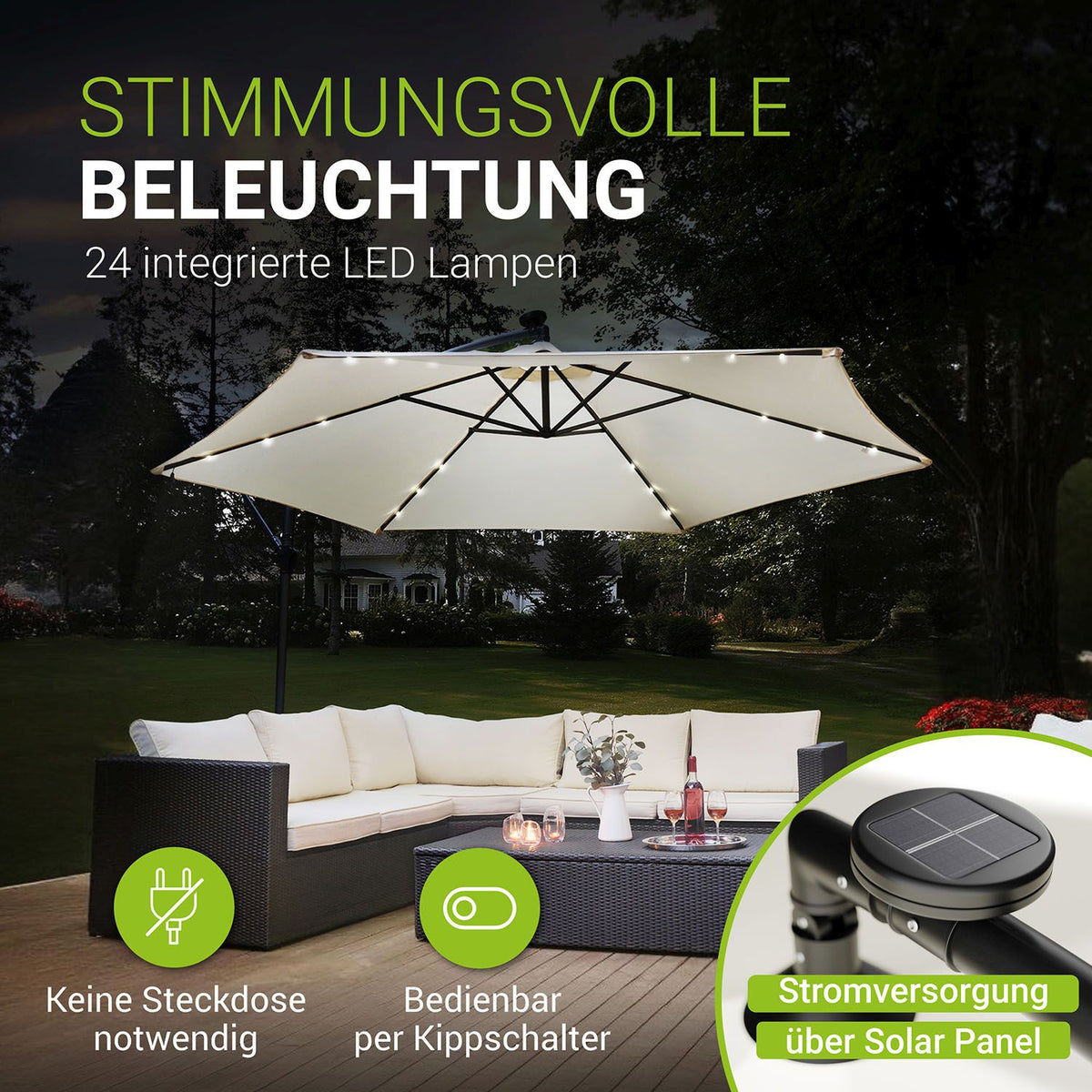 LED zweefparasol Brazil