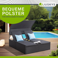 Polyrattan dubbele ligstoel Syros