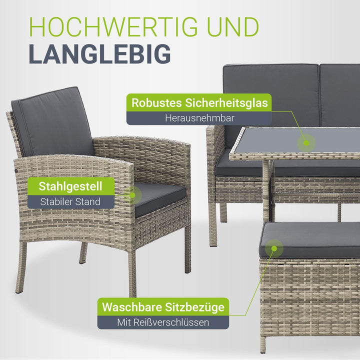 Rattan zitgroep Turin