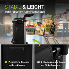 3in1 winkelwagentje - 56 L capaciteit