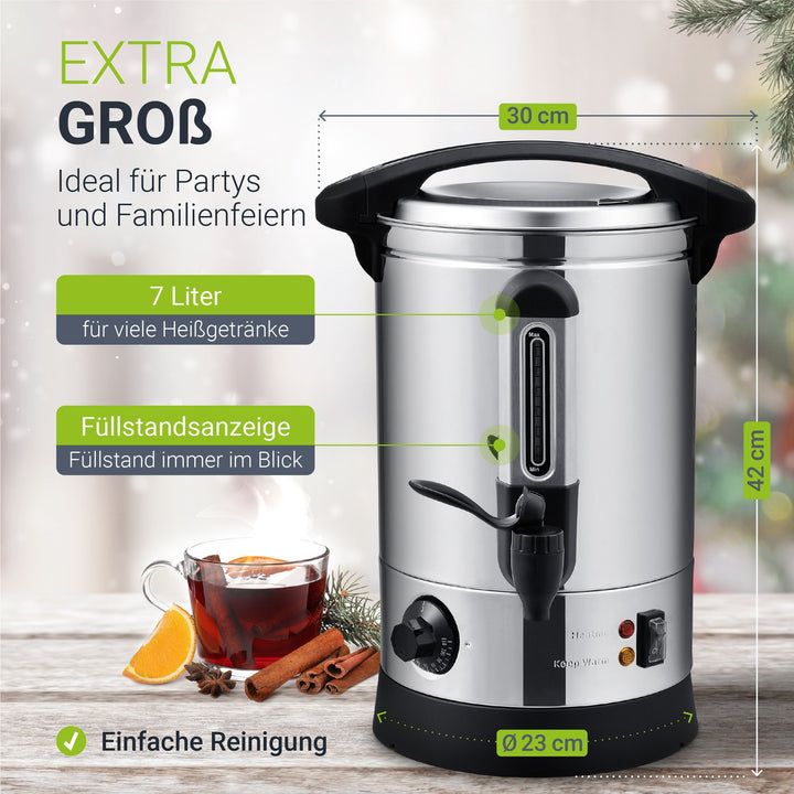 Glühwein kooktoestel Teramo 7l of 10l
