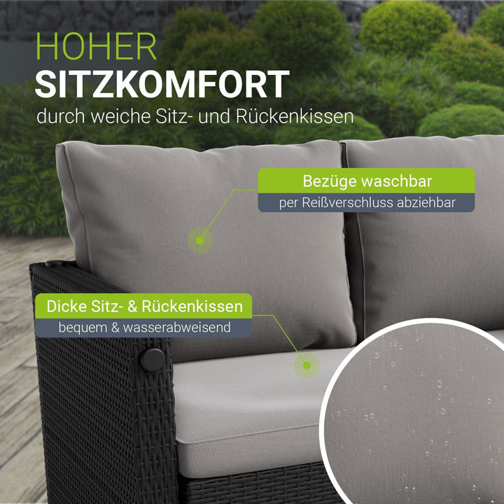 2in1 Polyrattan tuinmeubilair Jamaika