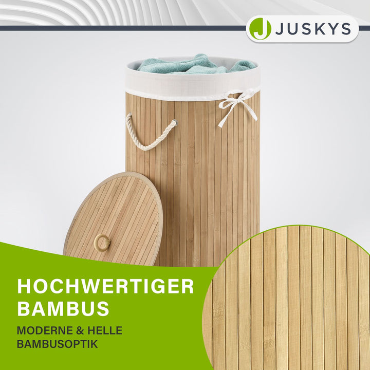Bamboe wasmand Curly-Round