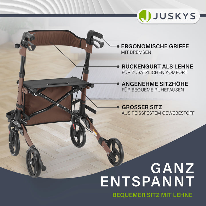 Aluminium rollator Vital met zitje