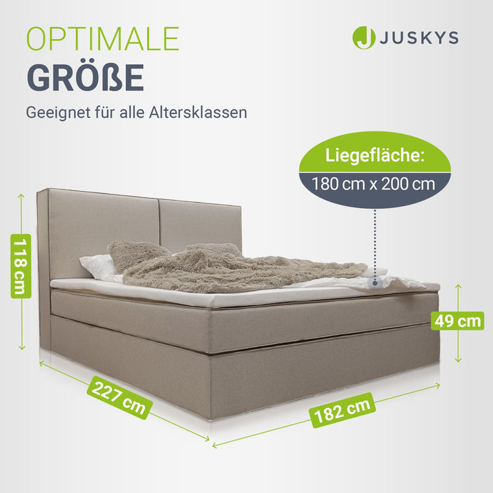 Boxspringbed Detroit - chenille-stof