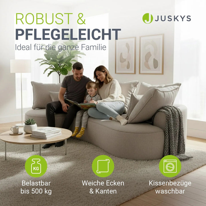 Bank Tirano met poef & gooi kussen