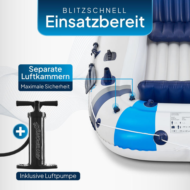 Opblaasbare waterfiets met twee banken - 3,22 m