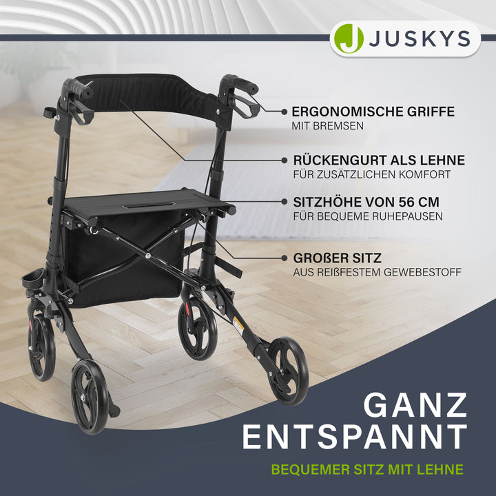 Aluminium rollator Vital met zitje