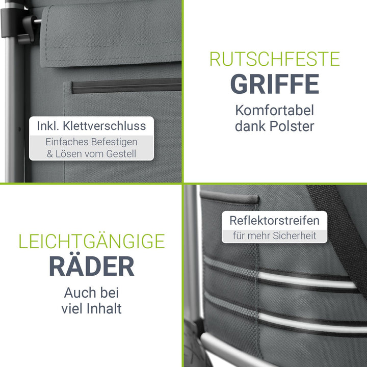 3in1 winkelwagentje - 56 L capaciteit