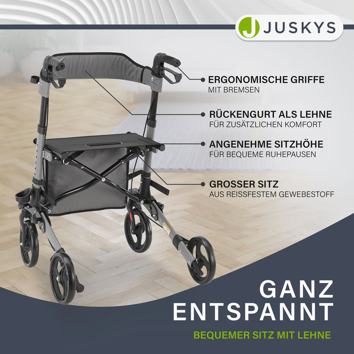 Aluminium rollator Vital met zitje