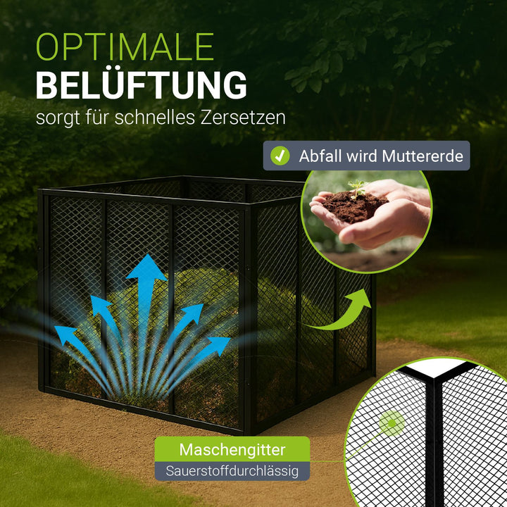 Metalen composter voor tuinafval