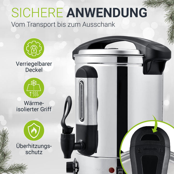 Glühwein kooktoestel Teramo 7l of 10l
