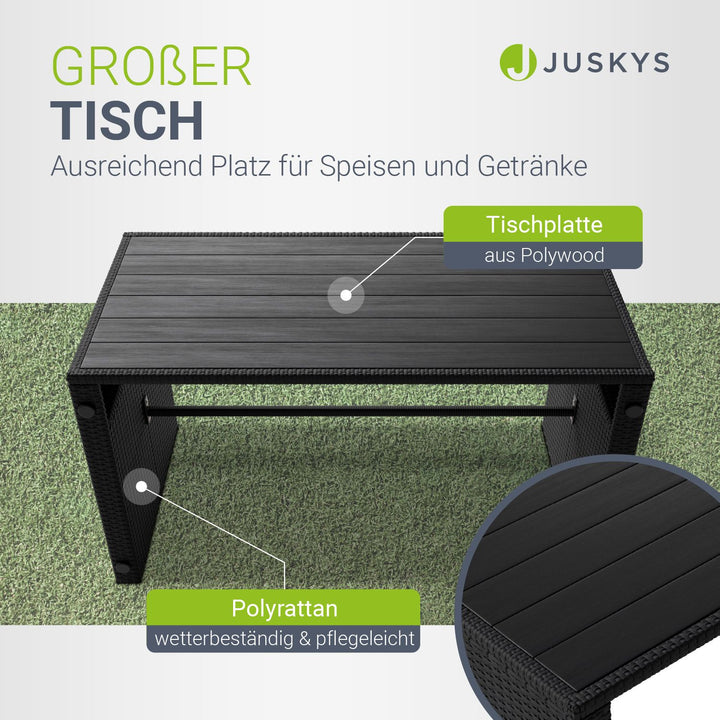 2in1 Polyrattan tuinmeubilair Jamaika