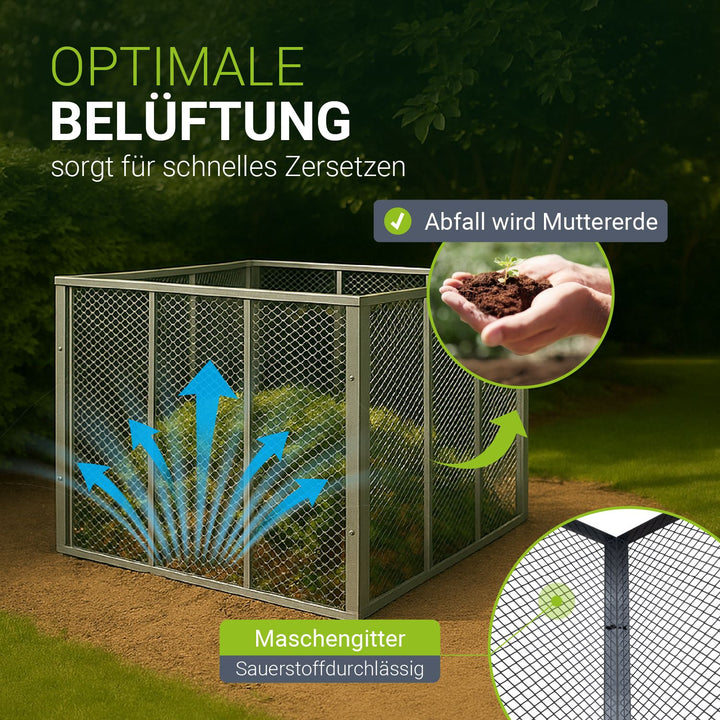 Metalen composter voor tuinafval