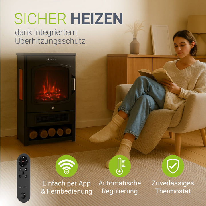 Elektrische haardkachel 1800W met vlameffect