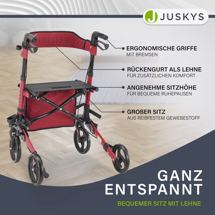 Aluminium rollator Vital met zitje