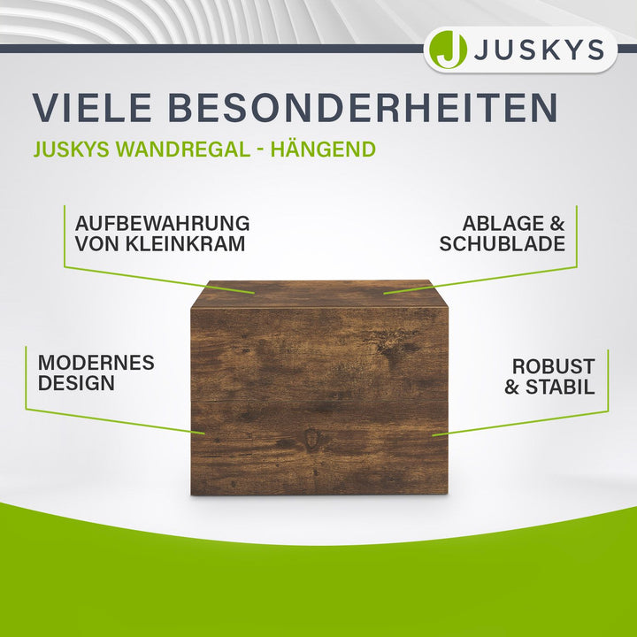 Hangend nachtkastje met wandkastje