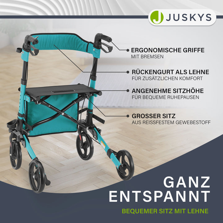 Aluminium rollator Vital met zitje