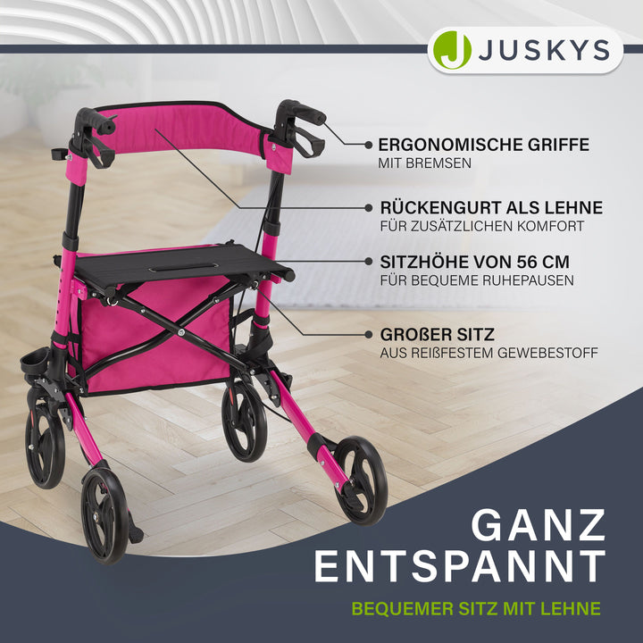 Aluminium rollator Vital met zitje