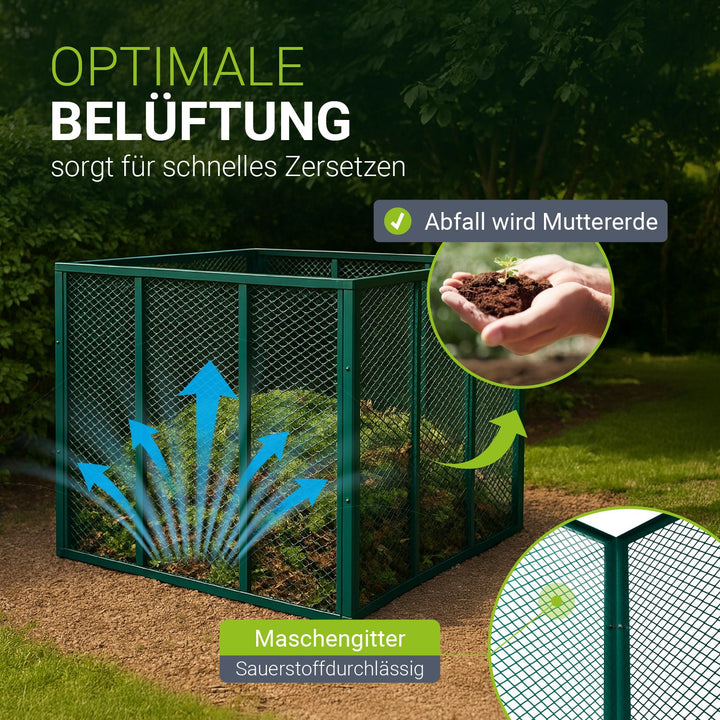 Metalen composter voor tuinafval