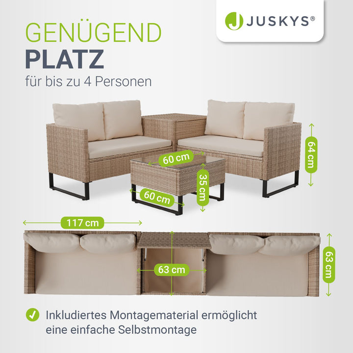 Tuinlounge voor 4 mensen Santorini