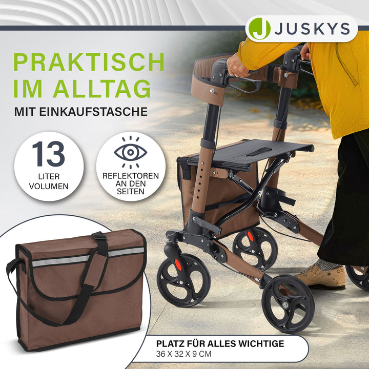 Aluminium rollator Vital met zitje