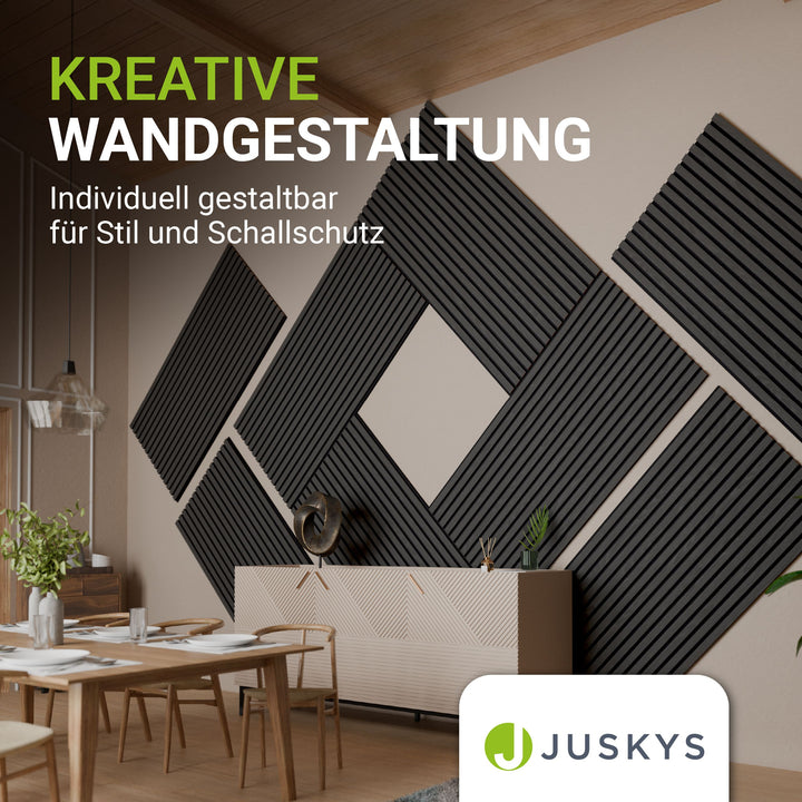 Akoestische panelen houtlook 4er Set