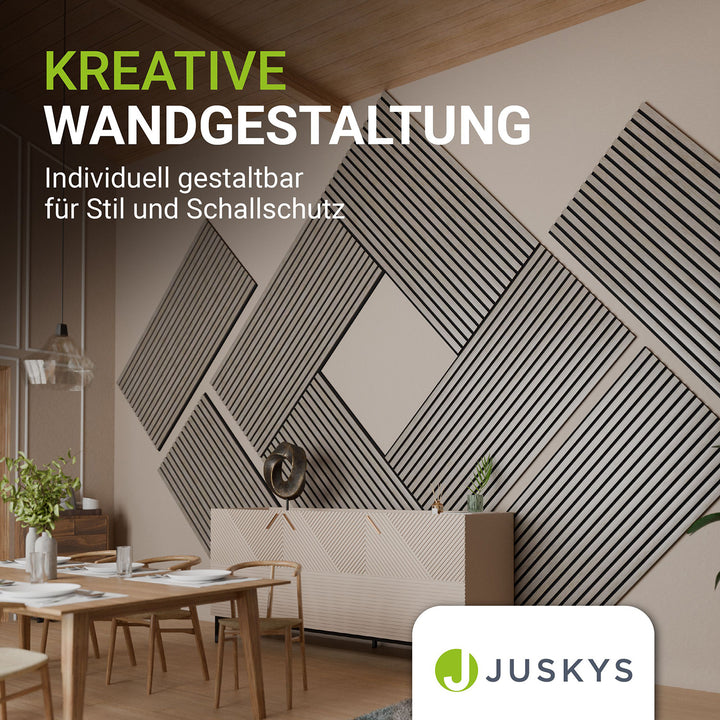Akoestische panelen houtlook 4er Set