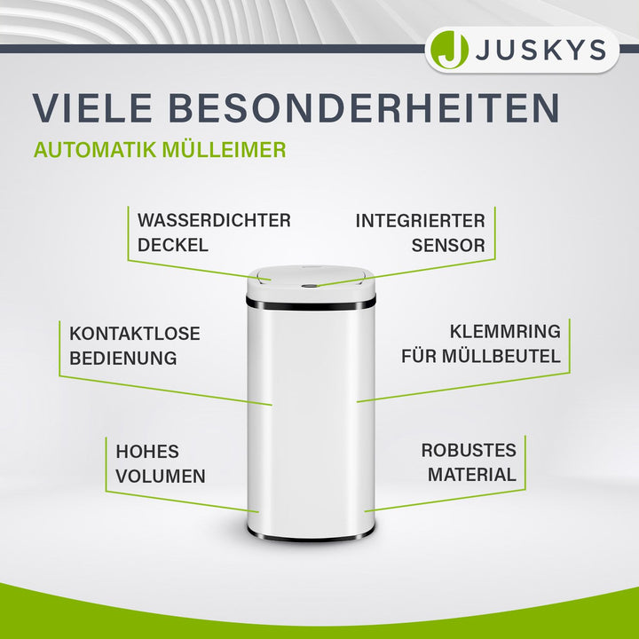Rechthoekige prullenbak met sensor
