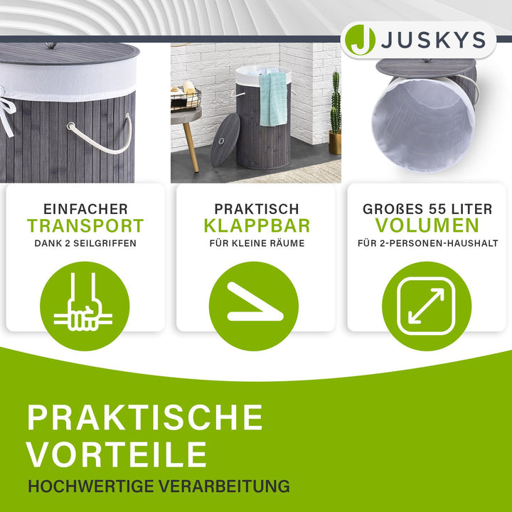 Bamboe wasmand Curly-Round
